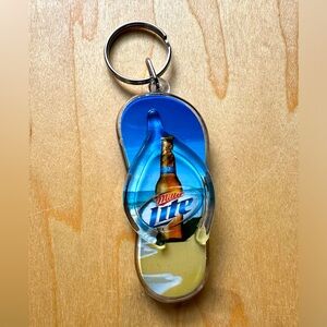 Miller Lite Beer Two Sided Key Chain NEVER BEEN USED